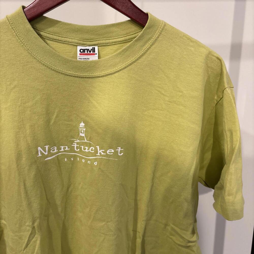 Vintage Nantucket Island Tee – Light Green – Size Large